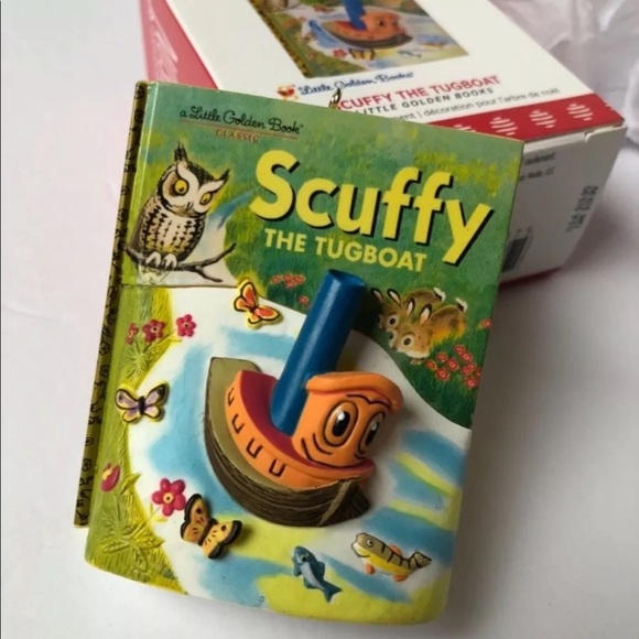 Hallmark Christmas Tree Ornament SCUFFY Tugboat Golden Books Retro Design - Picture 1 of 10
